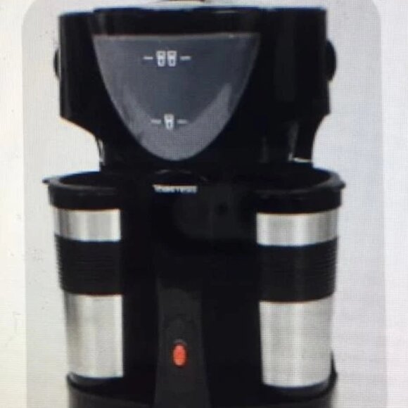 Toastess Twin Coffee Maker with Two Travel Mugs - Picture 3 of 5